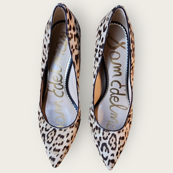 Sam Edelman Leopard Calf Hair Margie Pumps 10.5 - Picture 5 of 13